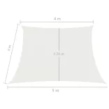 fehér HDPE napvitorla 160 g/m² 4/5 x 4 m