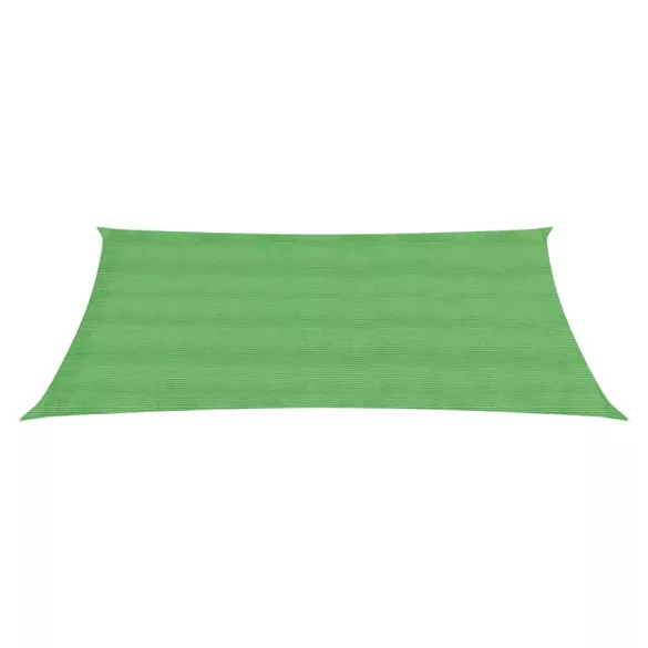 világoszöld négyszögletű HDPE napvitorla 160 g/m² 2 x 3,5 m