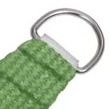 világoszöld négyszögletű HDPE napvitorla 160 g/m² 2 x 3,5 m