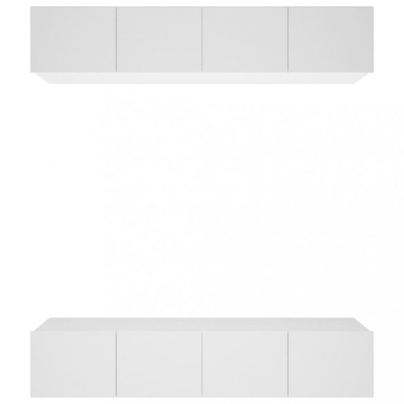 4 db fehér szerelt fa TV-szekrény 80 x 30 x 30 cm