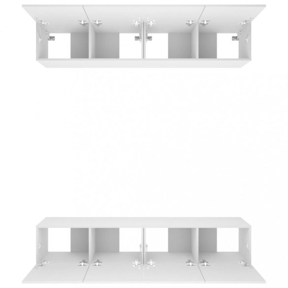 4 db fehér szerelt fa TV-szekrény 80 x 30 x 30 cm