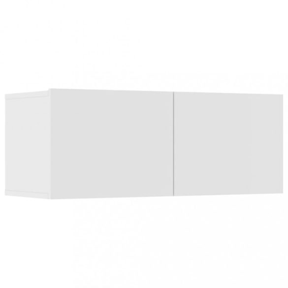 4 db fehér szerelt fa TV-szekrény 80 x 30 x 30 cm