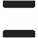 4 db fekete szerelt fa TV-szekrény 80 x 30 x 30 cm