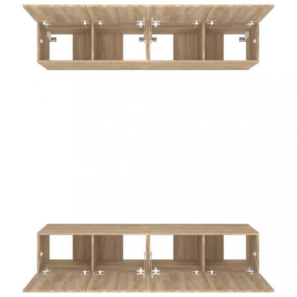 4 db sonoma-tölgy színű szerelt fa TV-szekrény 80 x 30 x 30 cm