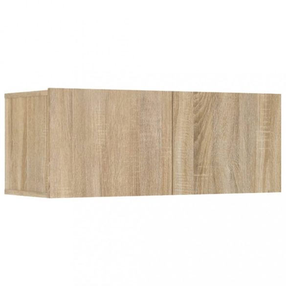 4 db sonoma-tölgy színű szerelt fa TV-szekrény 80 x 30 x 30 cm