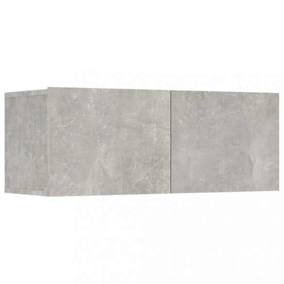 4 db betonszürke szerelt fa fali TV-szekrény 80 x 30 x 30 cm