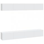 4 db fehér fali TV-szekrény 100 x 30 x 30 cm