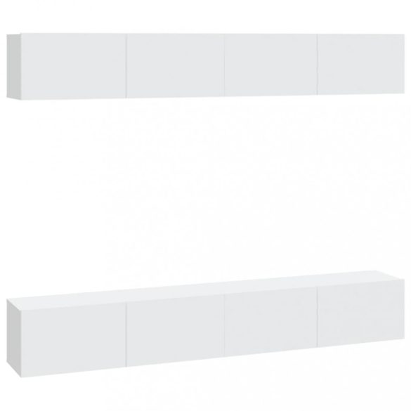 4 db fehér fali TV-szekrény 100 x 30 x 30 cm