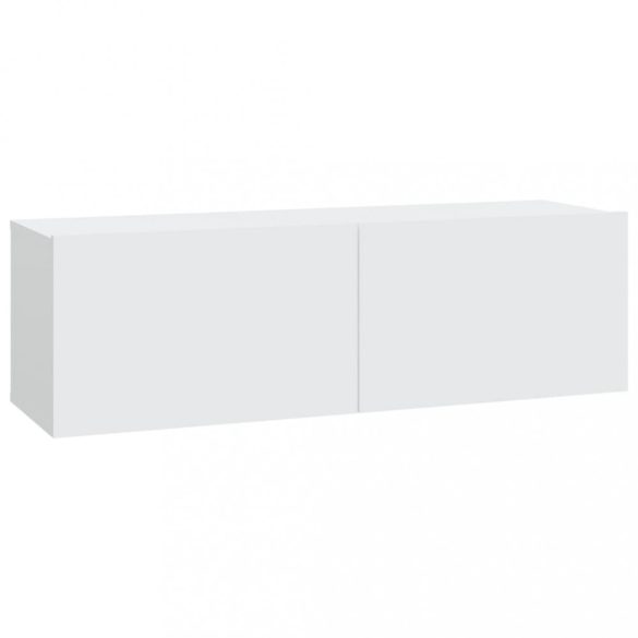 4 db fehér fali TV-szekrény 100 x 30 x 30 cm