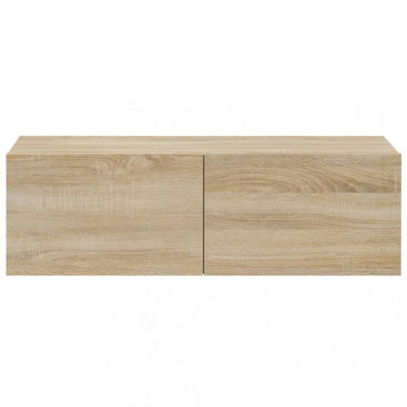 4 db sonoma tölgy színű fali TV-szekrény 100 x 30 x 30 cm