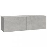4 db betonszürke fali TV-szekrény 100 x 30 x 30 cm