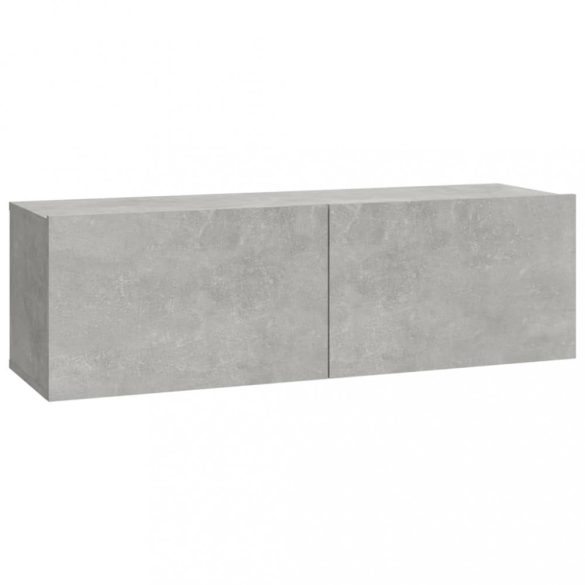 4 db betonszürke fali TV-szekrény 100 x 30 x 30 cm
