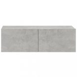 4 db betonszürke fali TV-szekrény 100 x 30 x 30 cm
