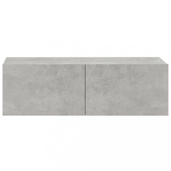 4 db betonszürke fali TV-szekrény 100 x 30 x 30 cm