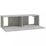 4 db betonszürke fali TV-szekrény 100 x 30 x 30 cm