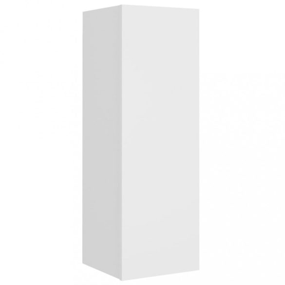 4 részes fehér szerelt fa TV-szekrényszett