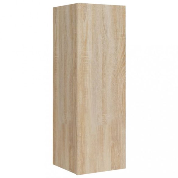 4 részes sonoma tölgy színű szerelt fa TV-szekrényszett