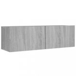 8 részes szürke sonoma színű szerelt fa TV-szekrényszett