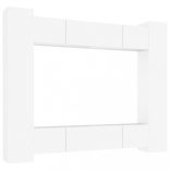 8 részes fehér szerelt fa TV-szekrényszett