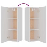 5 részes fehér szerelt fa TV-szekrényszett