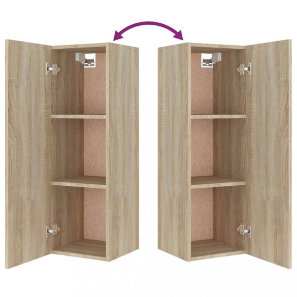 5 részes sonoma tölgy színű szerelt fa TV-szekrényszett