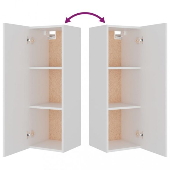 8 részes fehér szerelt fa TV-szekrényszett