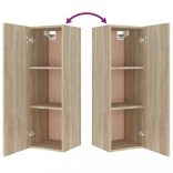 8 részes sonoma tölgy színű szerelt fa TV-szekrényszett