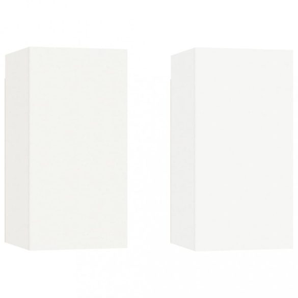 4 részes fehér szerelt fa TV-szekrényszett