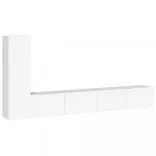 3 részes fehér szerelt fa TV-szekrényszett