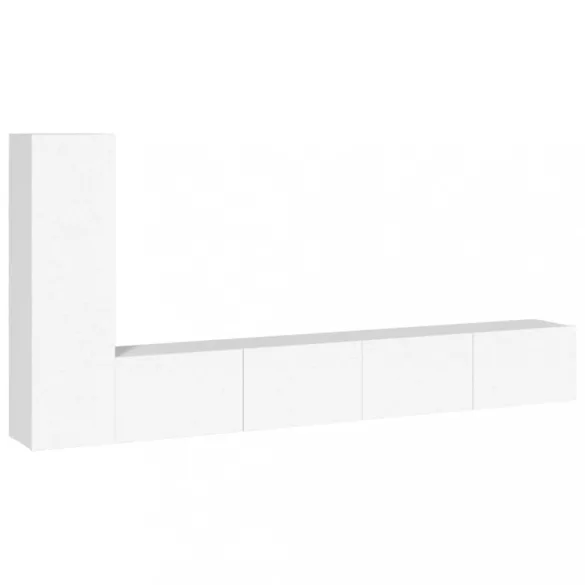 3 részes fehér szerelt fa TV-szekrényszett