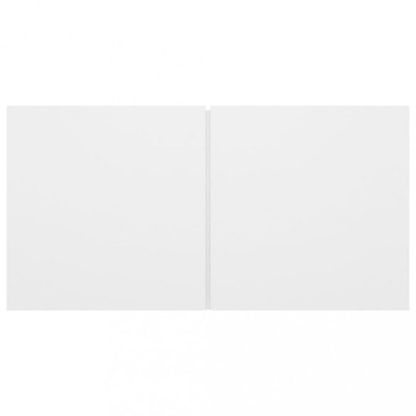 4 részes fehér szerelt fa TV-szekrényszett