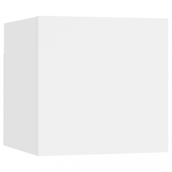 6 részes fehér szerelt fa TV-szekrényszett