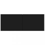 6 részes fekete szerelt fa TV-szekrényszett