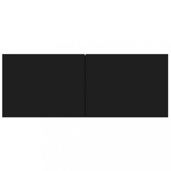 6 részes fekete szerelt fa TV-szekrényszett