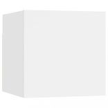 6 részes fehér szerelt fa TV-szekrényszett