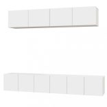 5 részes fehér szerelt fa TV-szekrényszett