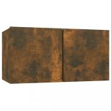 5 részes füstös tölgy színű szerelt fa TV-szekrényszett