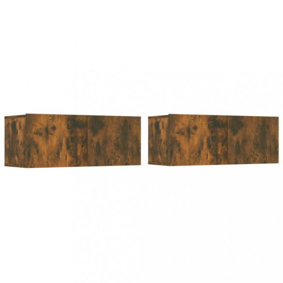 5 részes füstös tölgy színű szerelt fa TV-szekrényszett