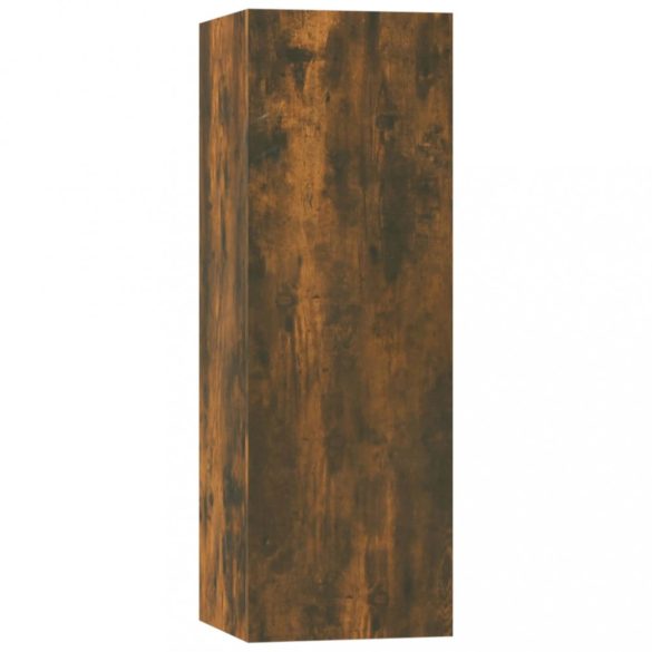 5 részes füstös tölgy színű szerelt fa TV-szekrényszett