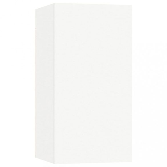 6 részes fehér szerelt fa TV-szekrényszett