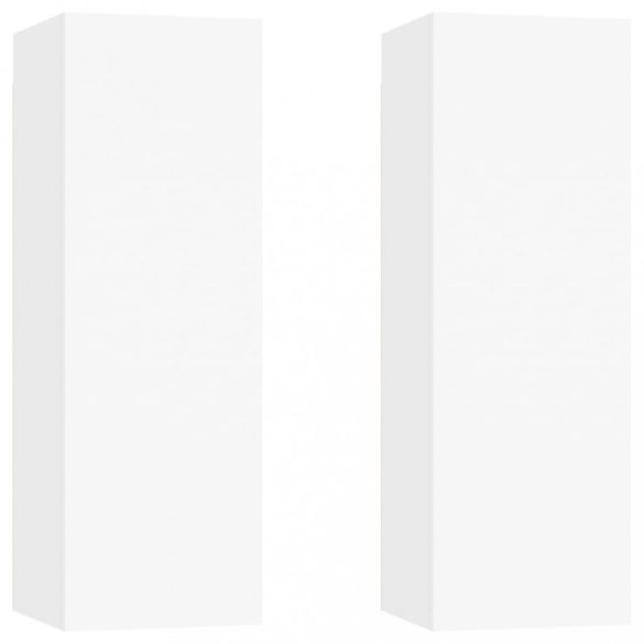 6 részes fehér szerelt fa TV-szekrényszett