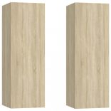 6 részes sonoma tölgy színű szerelt fa TV-szekrényszett