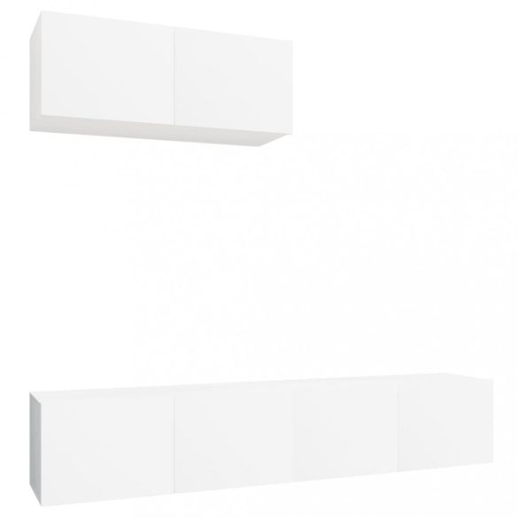 3 részes fehér szerelt fa TV-szekrényszett