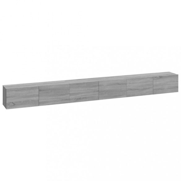 3 részes szürke sonoma színű szerelt fa TV-szekrényszett
