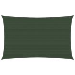 sötétzöld HDPE napvitorla 160 g/m² 2 x 5 m