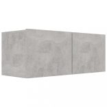 7 részes betonszürke szerelt fa TV-szekrényszett