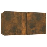 6 részes füstös tölgy színű szerelt fa TV-szekrényszett