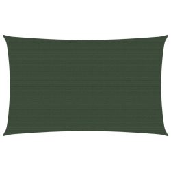 sötétzöld HDPE napvitorla 160 g/m² 2,5 x 5 m