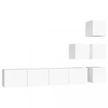 fehér falra szerelhető szerelt fa TV-szekrény