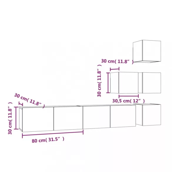fehér falra szerelhető szerelt fa TV-szekrény